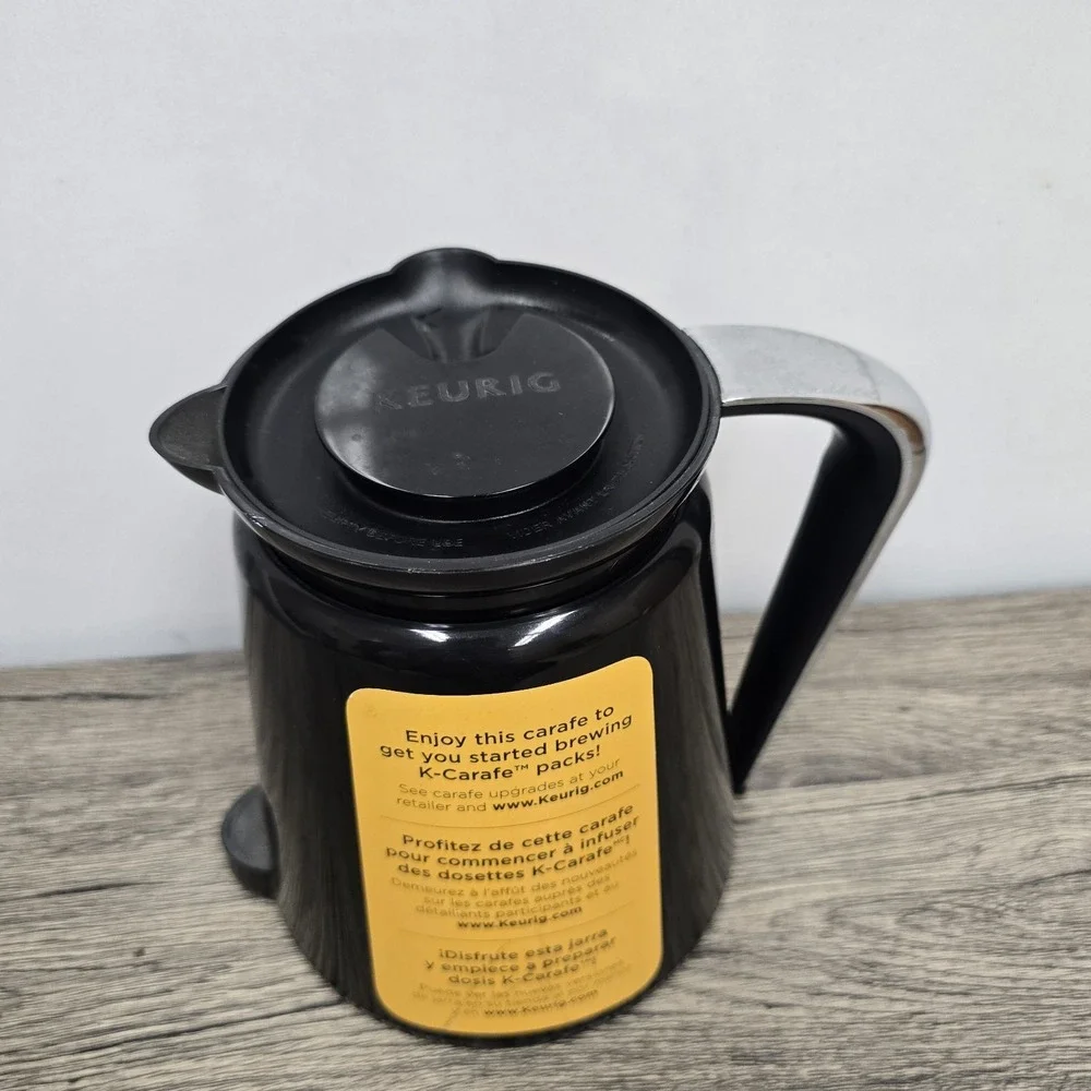 Keurig 2.0 K Carafe Coffee Pot Pitcher‎ w/ Lid Black